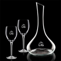 25 Oz. Celina Crystalline Carafe w/ 2 Wine Glasses